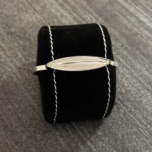 LALIQUE Crystal‎ Eclat Bracelet Clear Crystal On Silver Hinged Vintage